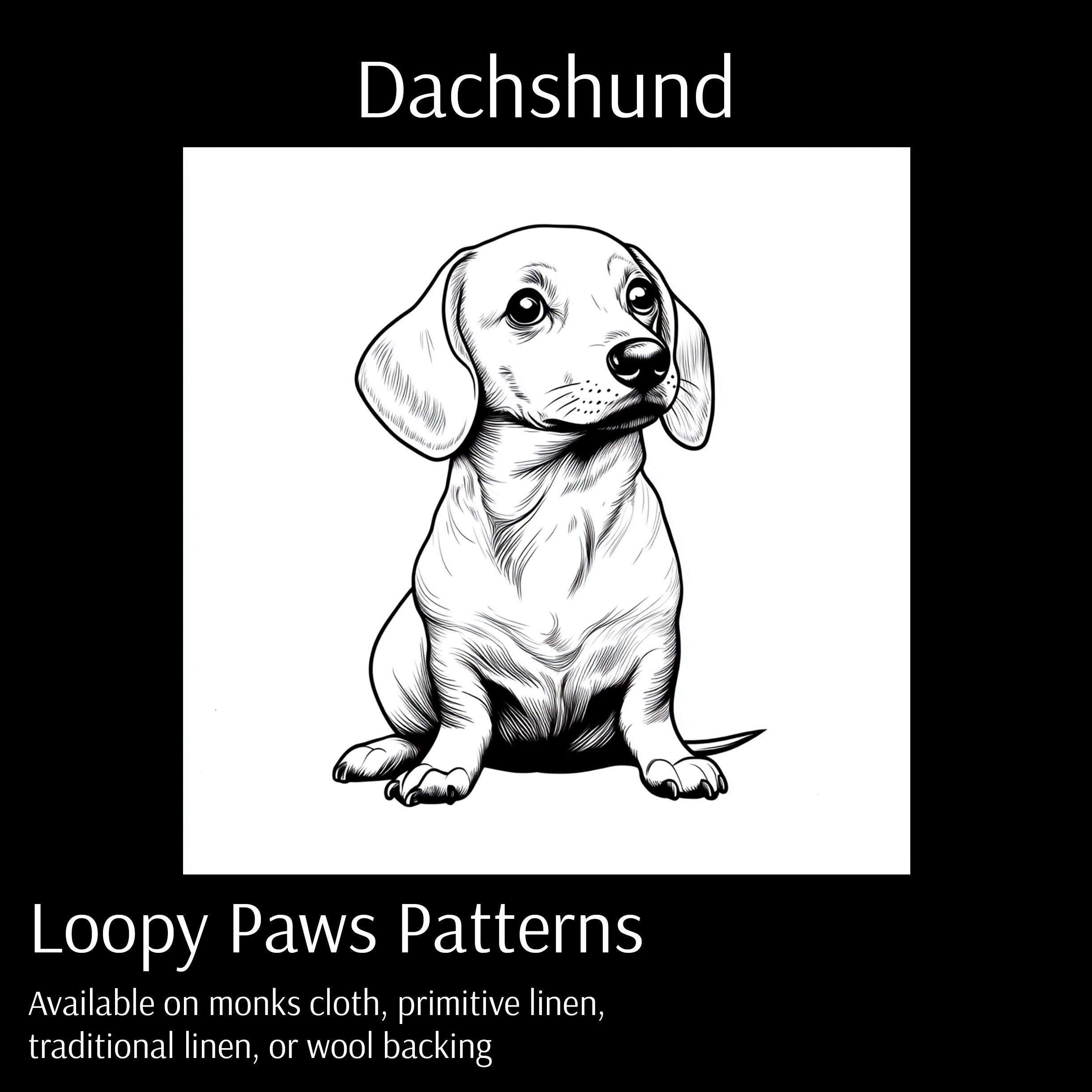 Dachshund - Loopy Paws Pattern